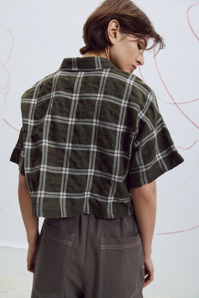 Eve Gravel Jetta Top - Khaki/Cream or Navy/Cream (Pre - Order) - Victoire BoutiqueEve GravelShirts & Tops Ottawa Boutique Shopping Clothing