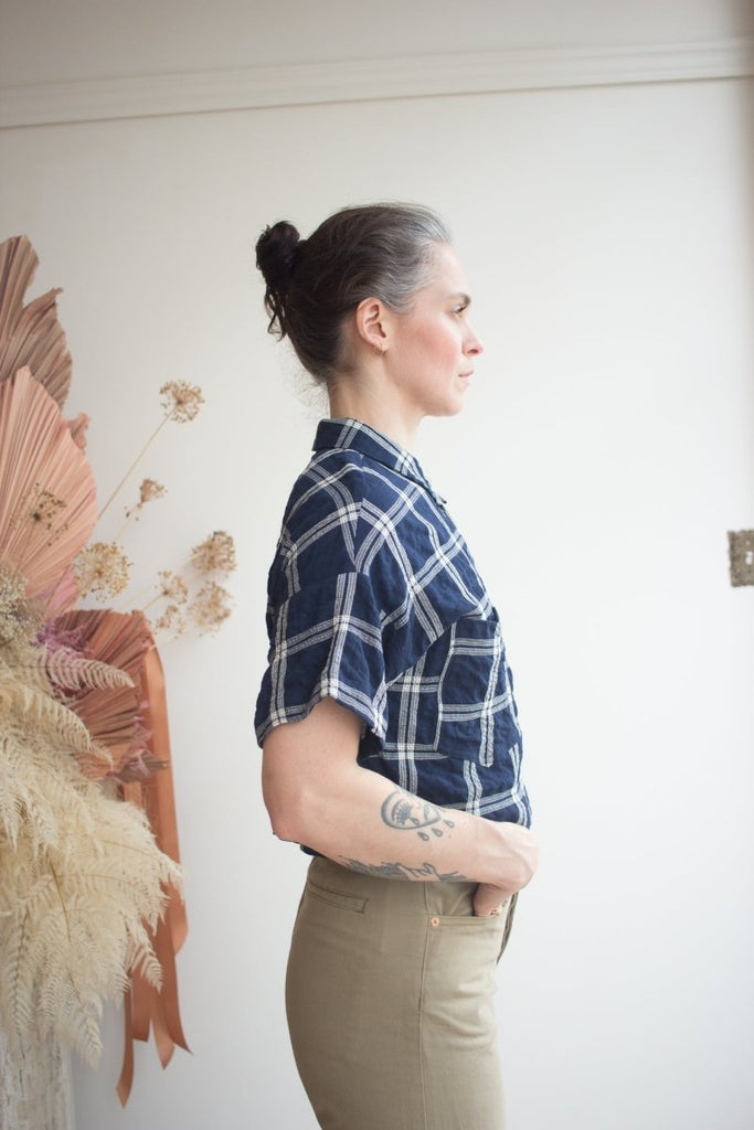 Eve Gravel Jetta Top - Khaki/Cream or Navy/Cream (Pre - Order) - Victoire BoutiqueEve GravelShirts & Tops Ottawa Boutique Shopping Clothing