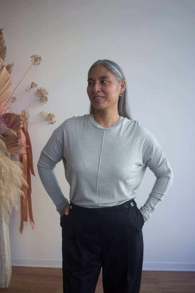 Eve Gravel Kapes Top - Grey (In - Store) - Victoire BoutiqueEve GravelShirts & Tops Ottawa Boutique Shopping Clothing