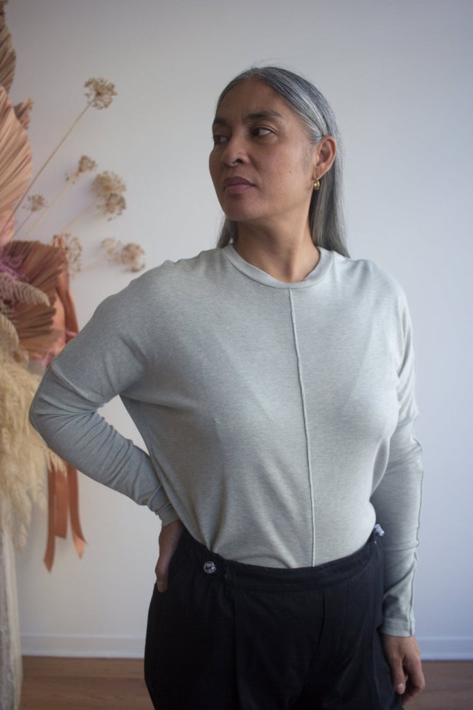 Eve Gravel Kapes Top - Grey (In - Store) - Victoire BoutiqueEve GravelShirts & Tops Ottawa Boutique Shopping Clothing