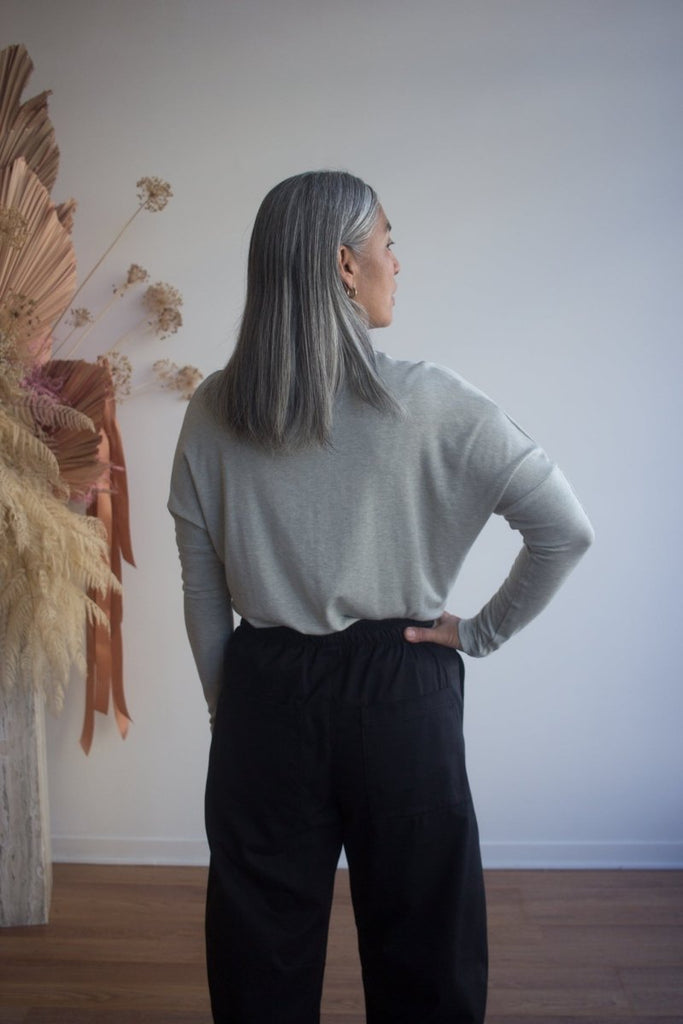Eve Gravel Kapes Top - Grey (In - Store) - Victoire BoutiqueEve GravelShirts & Tops Ottawa Boutique Shopping Clothing