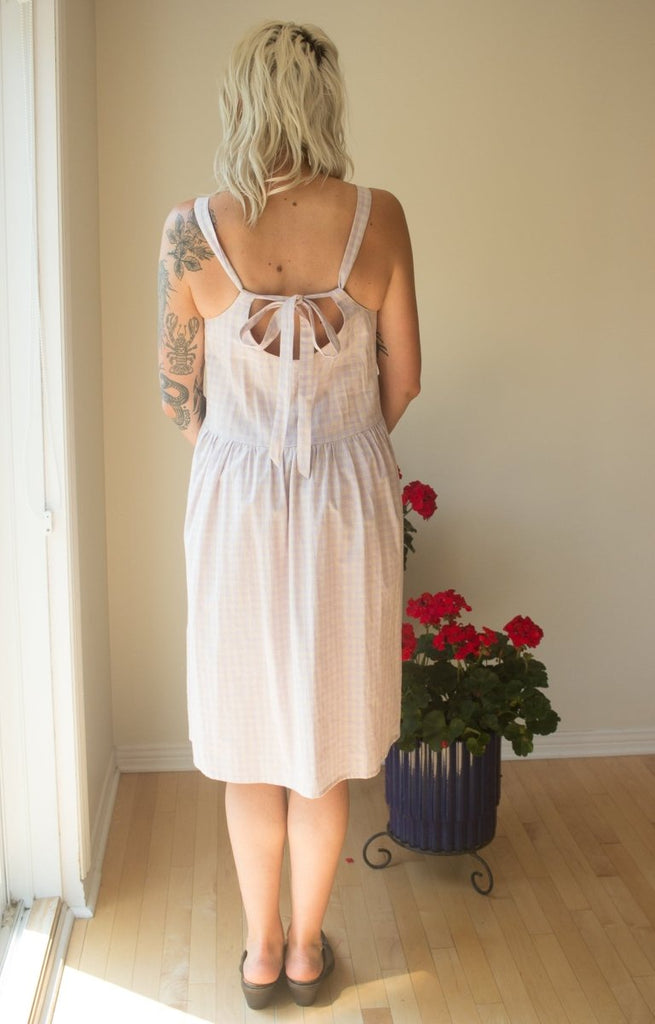 Eve Gravel Lallouz Dress - Natural/Lilac (In Store) - Victoire BoutiqueEve GravelDresses Ottawa Boutique Shopping Clothing