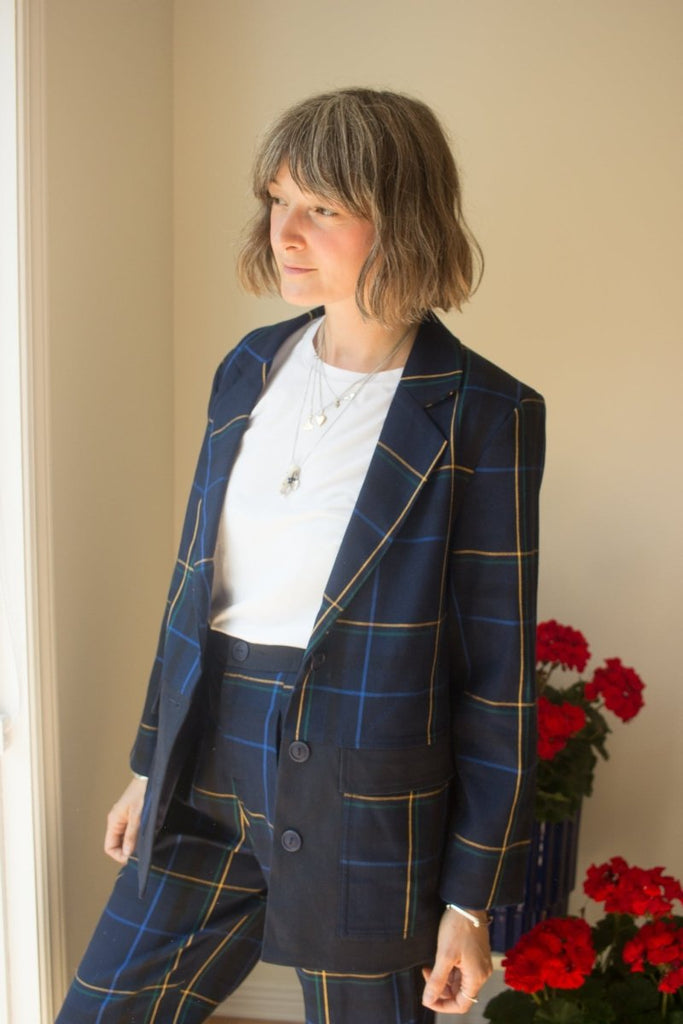 Eve Gravel Lawers Blazer - Tartan (Pre - Order) - Victoire BoutiqueEve GravelTops Ottawa Boutique Shopping Clothing