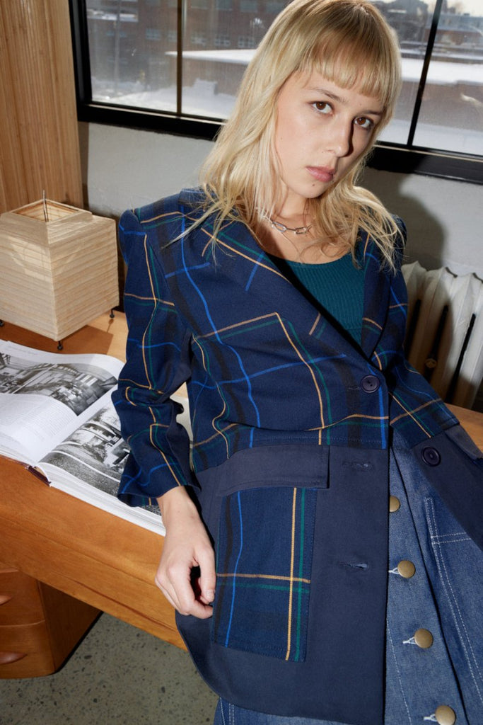 Eve Gravel Lawers Blazer - Tartan (Pre - Order) - Victoire BoutiqueEve GravelTops Ottawa Boutique Shopping Clothing