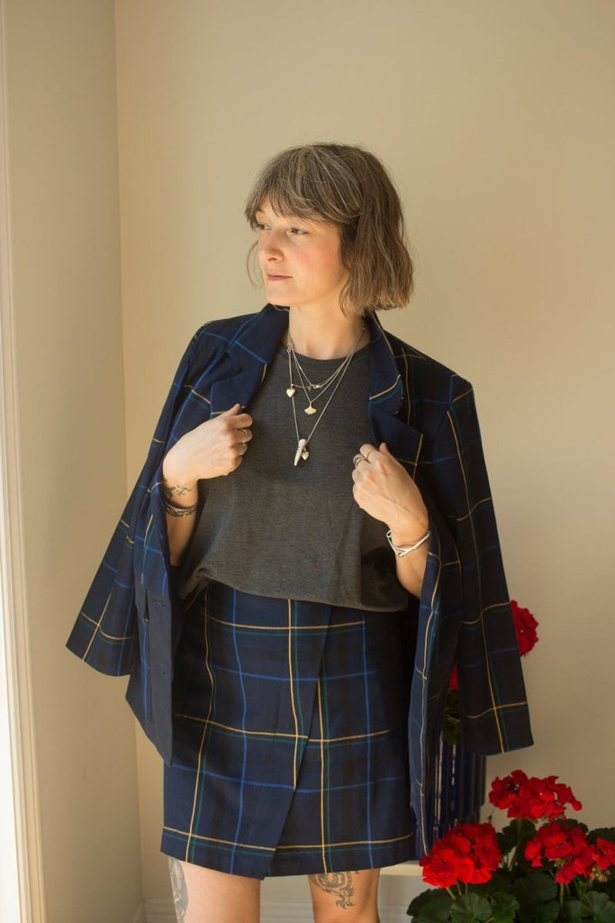 Eve Gravel Lawers Blazer - Tartan (Pre - Order) - Victoire BoutiqueEve GravelTops Ottawa Boutique Shopping Clothing