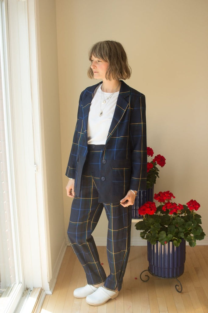 Eve Gravel Lawers Blazer - Tartan (Pre - Order) - Victoire BoutiqueEve GravelTops Ottawa Boutique Shopping Clothing