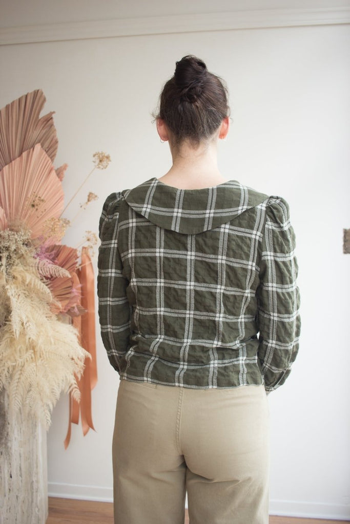 Eve Gravel Lucila Top - Khaki/Cream or Navy/Cream (Pre - Order) - Victoire BoutiqueEve GravelShirts & Tops Ottawa Boutique Shopping Clothing