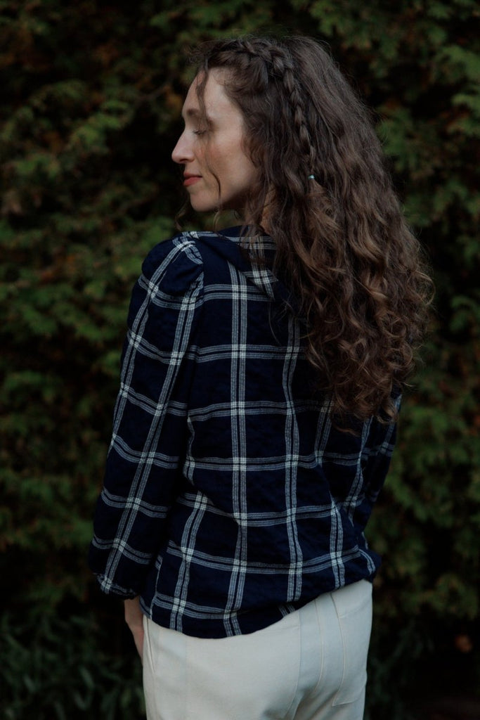 Eve Gravel Lucila Top - Navy/Cream (In - Store) - Victoire BoutiqueEve GravelShirts & Tops Ottawa Boutique Shopping Clothing