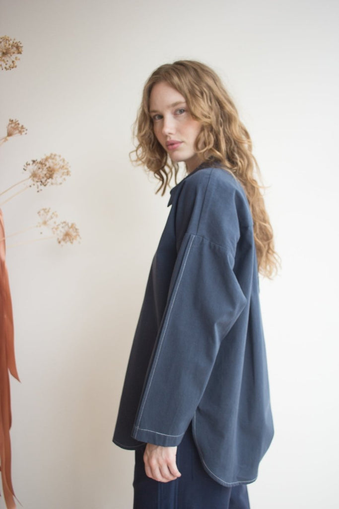 Eve Gravel Malabou Shirt - Marine (In Store) - Victoire BoutiqueEve GravelShirts & Tops Ottawa Boutique Shopping Clothing