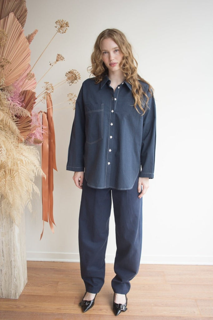 Eve Gravel Malabou Shirt - Marine (In Store) - Victoire BoutiqueEve GravelShirts & Tops Ottawa Boutique Shopping Clothing