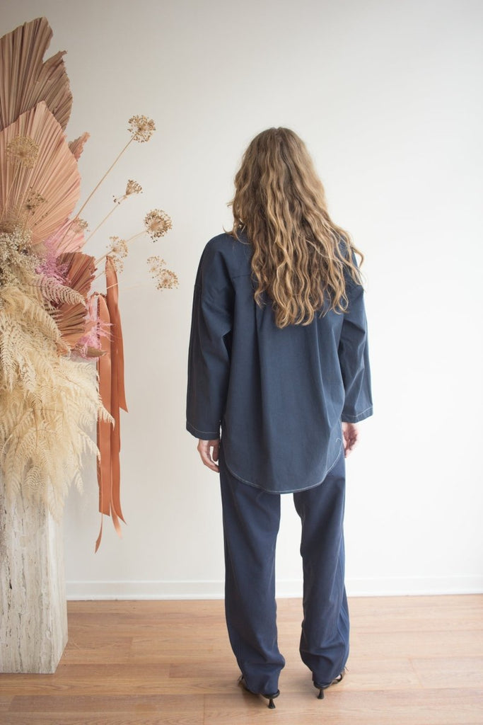 Eve Gravel Malabou Shirt - Marine (In Store) - Victoire BoutiqueEve GravelShirts & Tops Ottawa Boutique Shopping Clothing