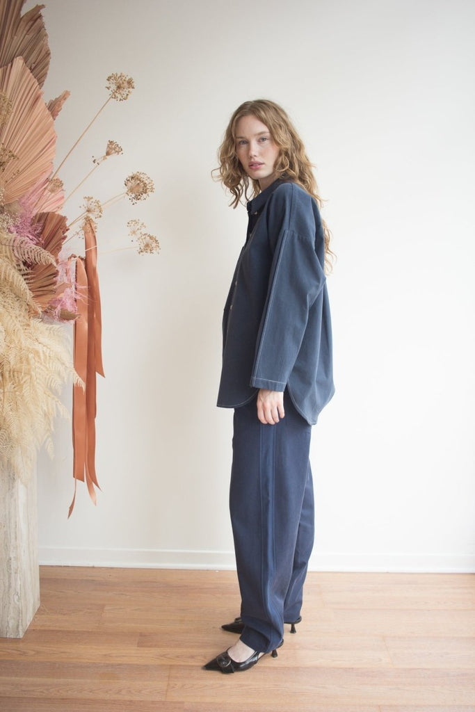 Eve Gravel Malabou Shirt - Marine (In Store) - Victoire BoutiqueEve GravelShirts & Tops Ottawa Boutique Shopping Clothing