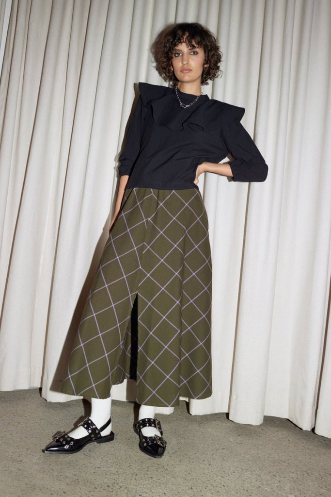 Eve Gravel Meharry Skirt - Black or Green (Pre - Order) - Victoire BoutiqueEve GravelBottoms Ottawa Boutique Shopping Clothing