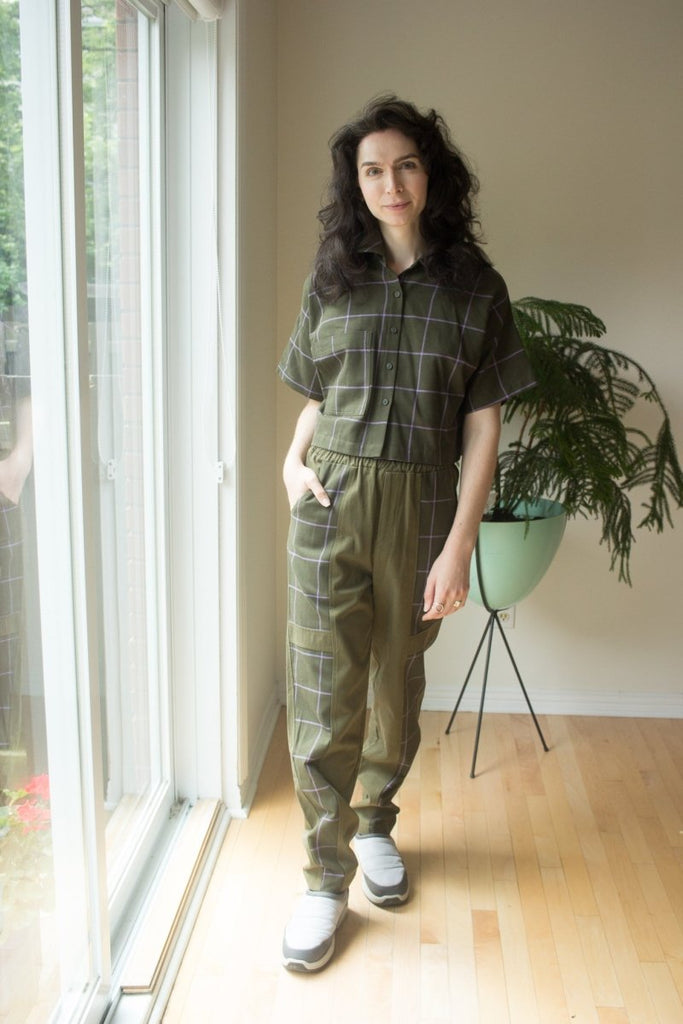 Eve Gravel Meru Shirt - Green/Lavender (In - Store) - Victoire BoutiqueEve GravelTops Ottawa Boutique Shopping Clothing