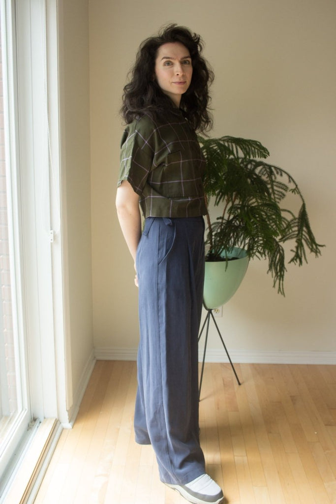 Eve Gravel Meru Shirt - Green/Lavender (In - Store) - Victoire BoutiqueEve GravelTops Ottawa Boutique Shopping Clothing