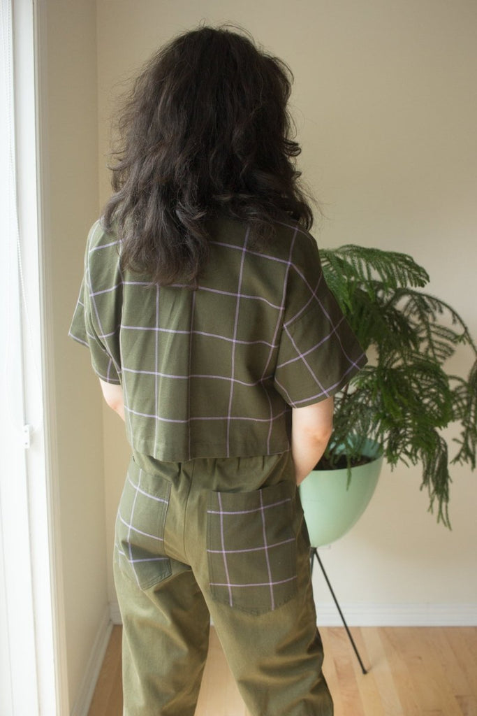 Eve Gravel Meru Shirt - Green/Lavender (In - Store) - Victoire BoutiqueEve GravelTops Ottawa Boutique Shopping Clothing