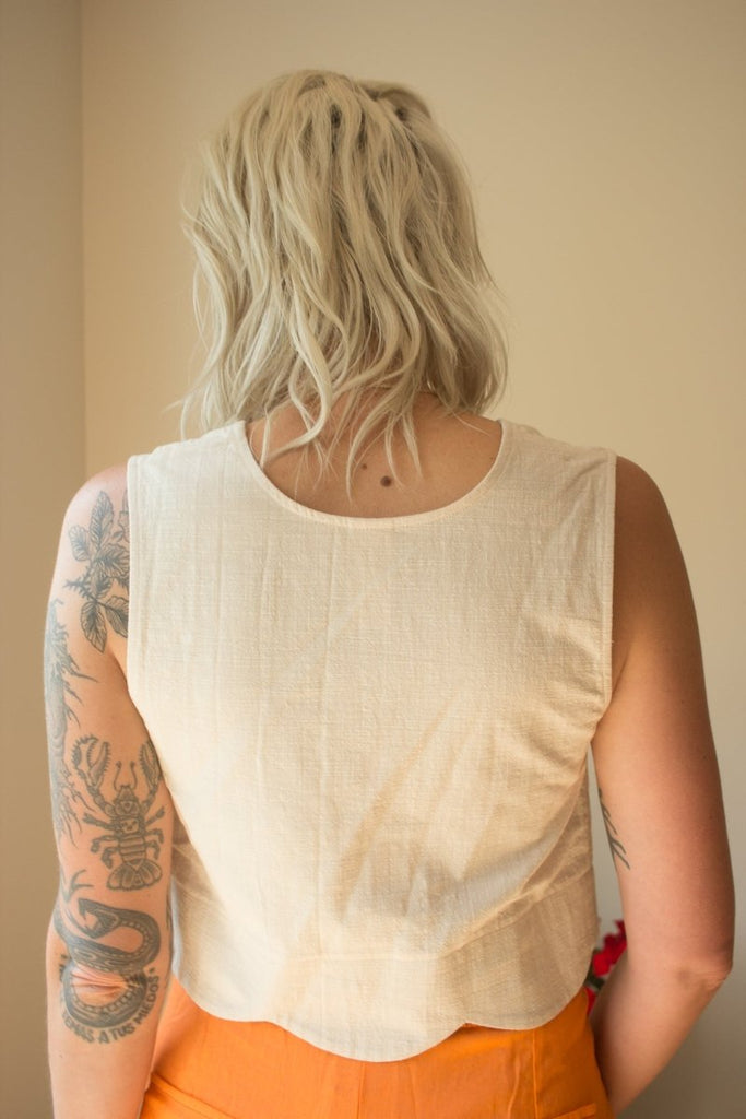 Eve Gravel Pace Top - White Sand (In Store) - Victoire BoutiqueEve GravelTops Ottawa Boutique Shopping Clothing