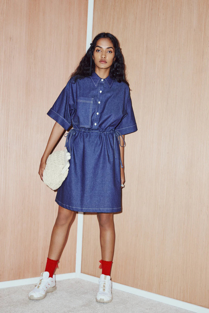 eve denim dress Sunny Denim Dress Light Blue All About Eve Clothing