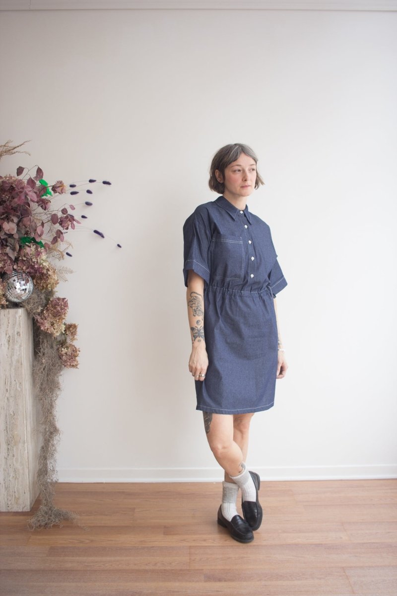 eve denim dress All About Eve Sunny Denim Dress Heritage Blue