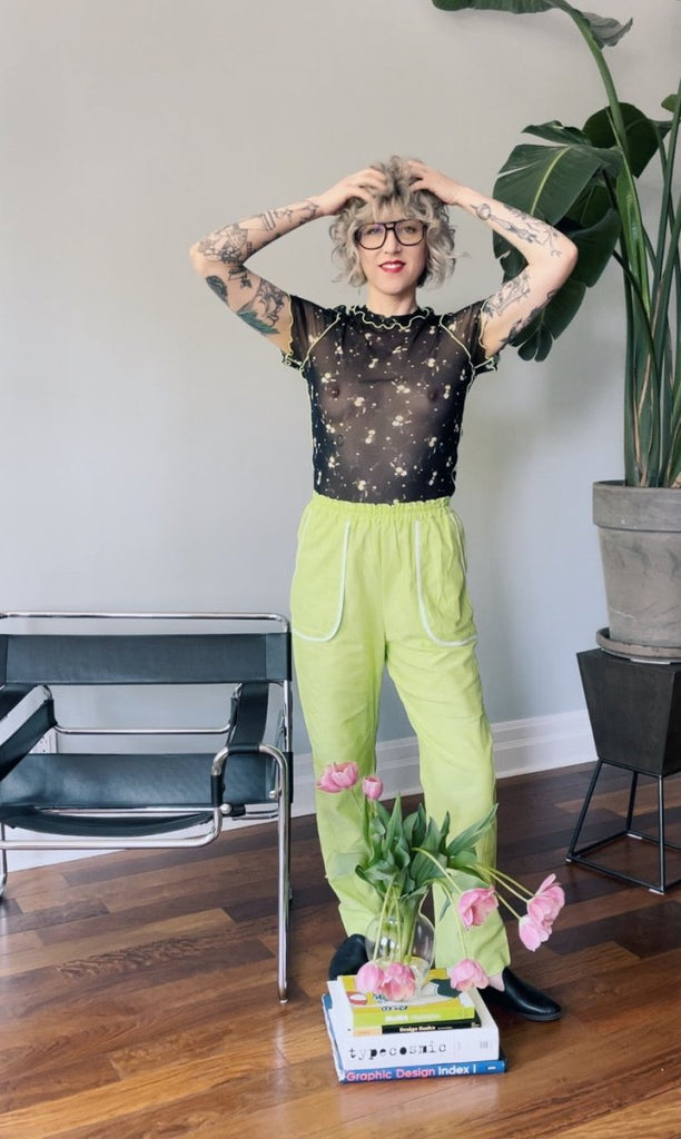 Eve Gravel Pierce Pants - Key Lime (In Store) - Victoire BoutiqueEve GravelBottoms Ottawa Boutique Shopping Clothing