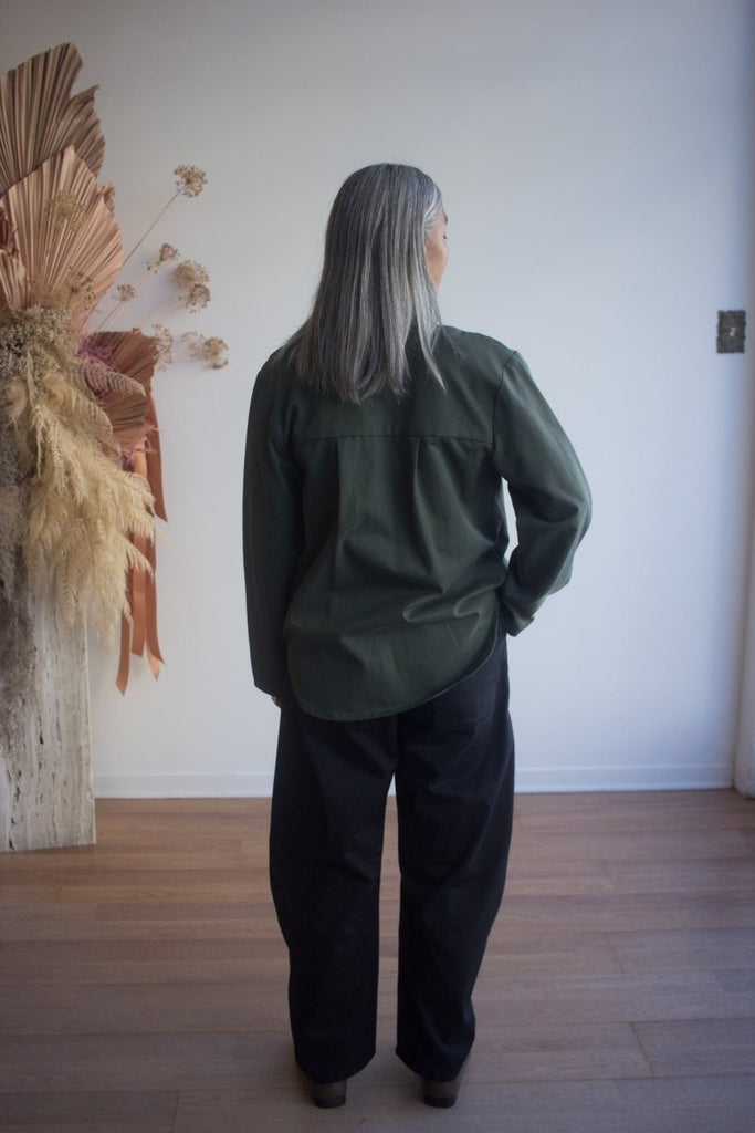 Eve Gravel Pompei Overshirt - Khaki (In Store) - Victoire BoutiqueEve GravelShirts & Tops Ottawa Boutique Shopping Clothing