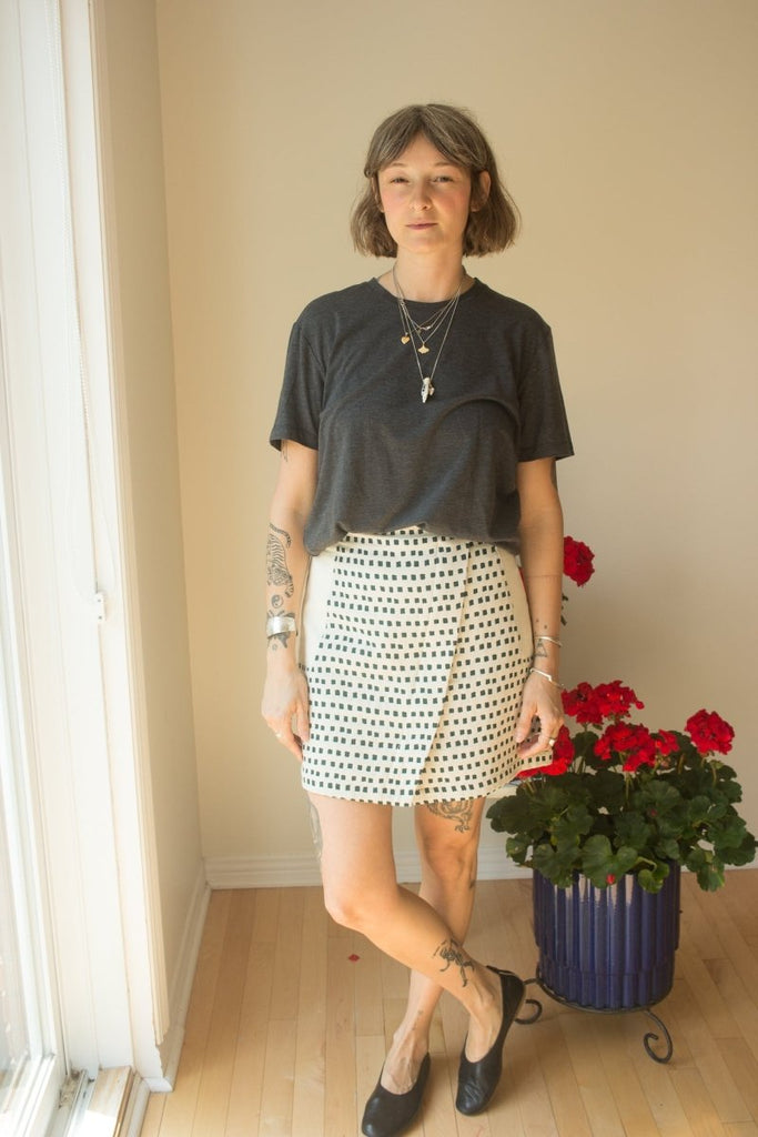 Eve Gravel Sabah Skirt - Light or Dark Jacquard (Pre - Order) - Victoire BoutiqueEve GravelBottoms Ottawa Boutique Shopping Clothing