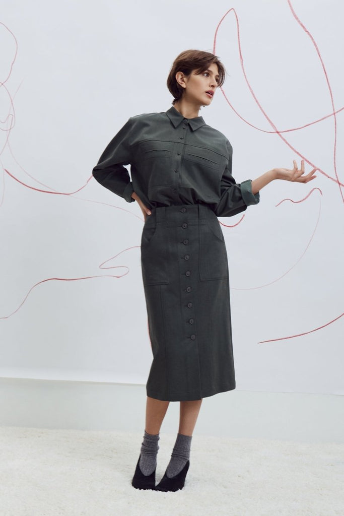 Eve Gravel Sabine Skirt - Various Colours (Online Exclusive) - Victoire BoutiqueEve GravelSkirts Ottawa Boutique Shopping Clothing