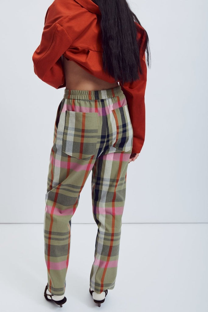 Eve Gravel Samsi Pants - Pink Tartan (Online Exclusive) - Victoire BoutiqueEve GravelPants Ottawa Boutique Shopping Clothing