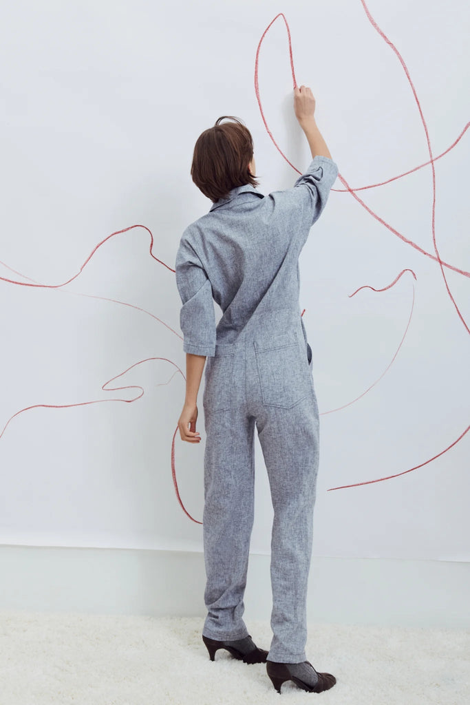 Eve Gravel Sivali Jumpsuit - Heather Grey (Online Exclusive) - Victoire BoutiqueEve GravelJumpsuits Ottawa Boutique Shopping Clothing