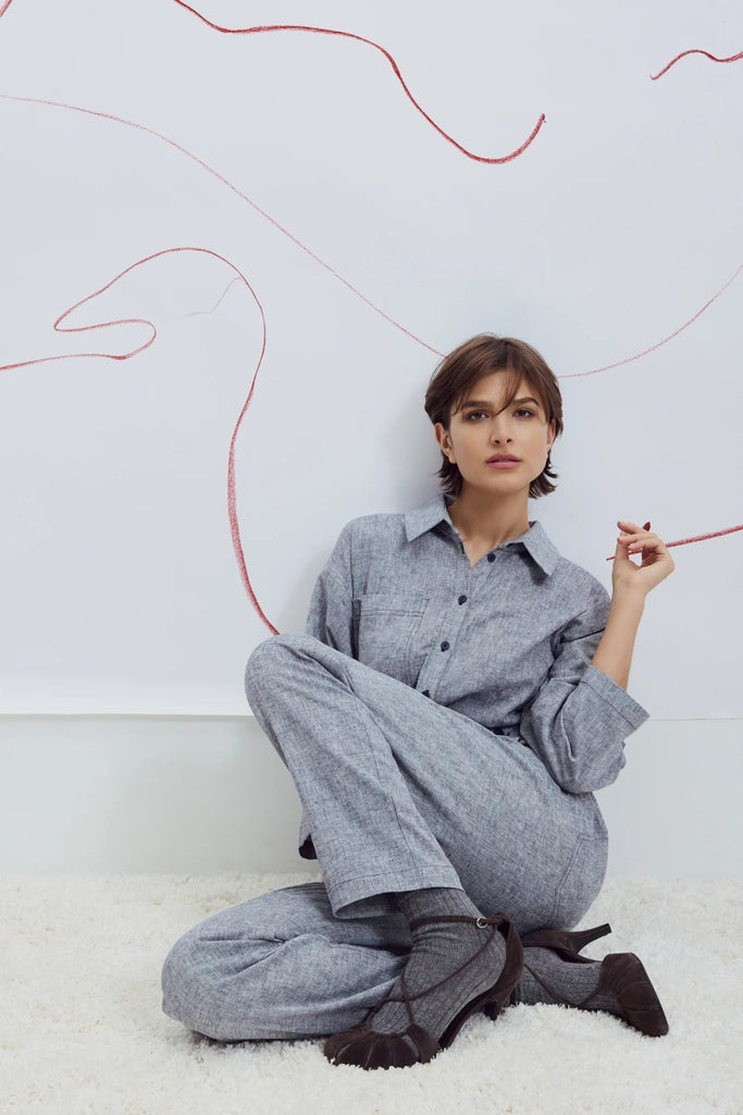 Eve Gravel Sivali Jumpsuit - Heather Grey (Online Exclusive) - Victoire BoutiqueEve GravelJumpsuits Ottawa Boutique Shopping Clothing