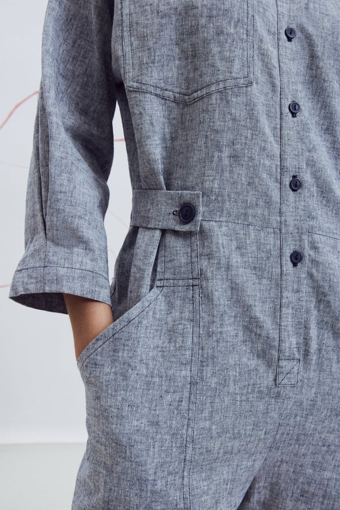 Eve Gravel Sivali Jumpsuit - Heather Grey (Online Exclusive) - Victoire BoutiqueEve GravelJumpsuits Ottawa Boutique Shopping Clothing