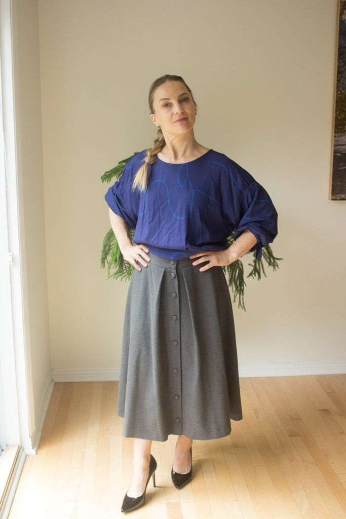 Eve Gravel Tama Top - Lilac or Navy (Pre - Order) - Victoire BoutiqueEve GravelTops Ottawa Boutique Shopping Clothing