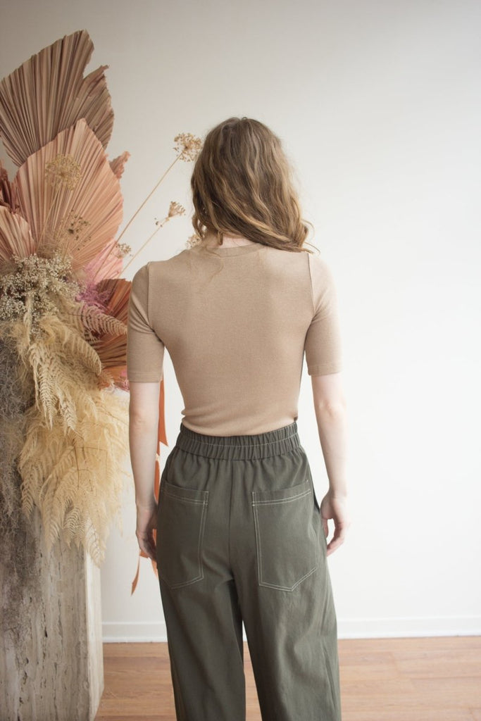 Eve Gravel Théano Pants - Khaki (In Store) - Victoire BoutiqueEve GravelPants Ottawa Boutique Shopping Clothing