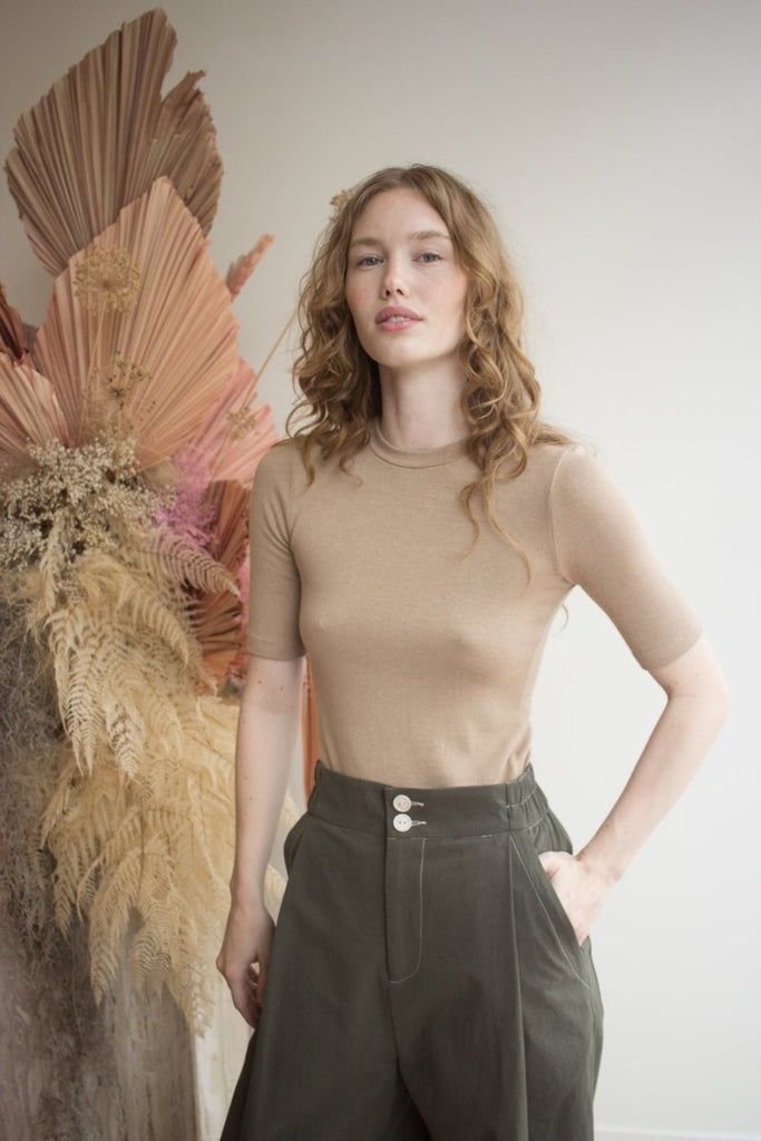 Eve Gravel Théano Pants - Khaki (In Store) - Victoire BoutiqueEve GravelPants Ottawa Boutique Shopping Clothing