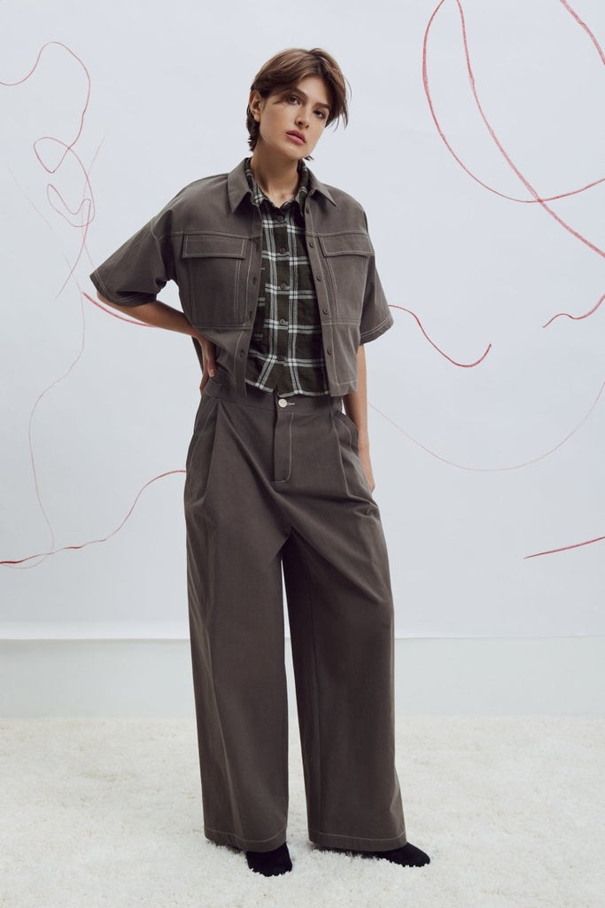 Eve Gravel Théano Pants - Khaki (In Store) - Victoire BoutiqueEve GravelPants Ottawa Boutique Shopping Clothing