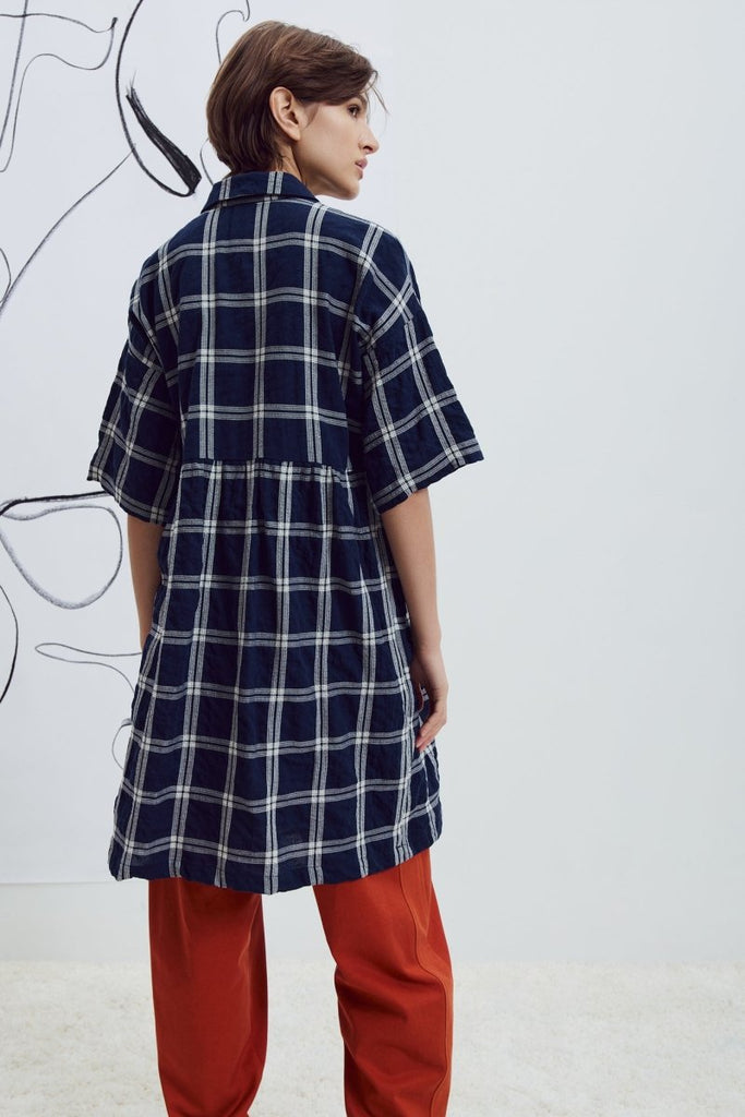 Eve Gravel Tiya Dress - Navy/Cream (Pre - Order) - Victoire BoutiqueEve GravelDresses Ottawa Boutique Shopping Clothing