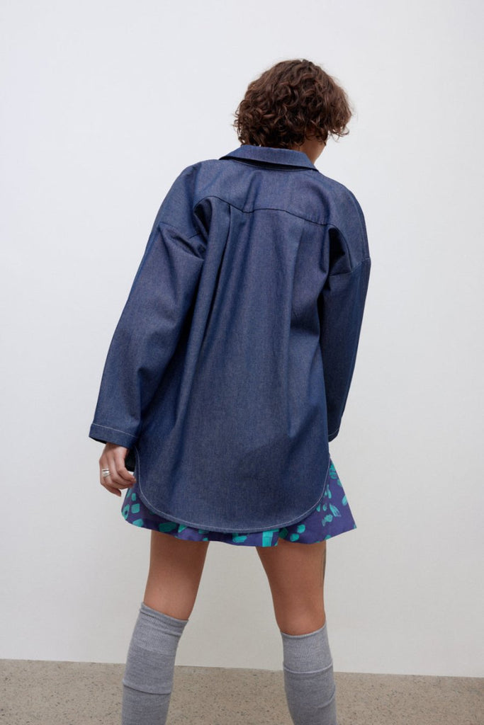 Eve Gravel Torra Shirt - Denim (Online Exclusive) - Victoire BoutiqueEve GravelTops Ottawa Boutique Shopping Clothing