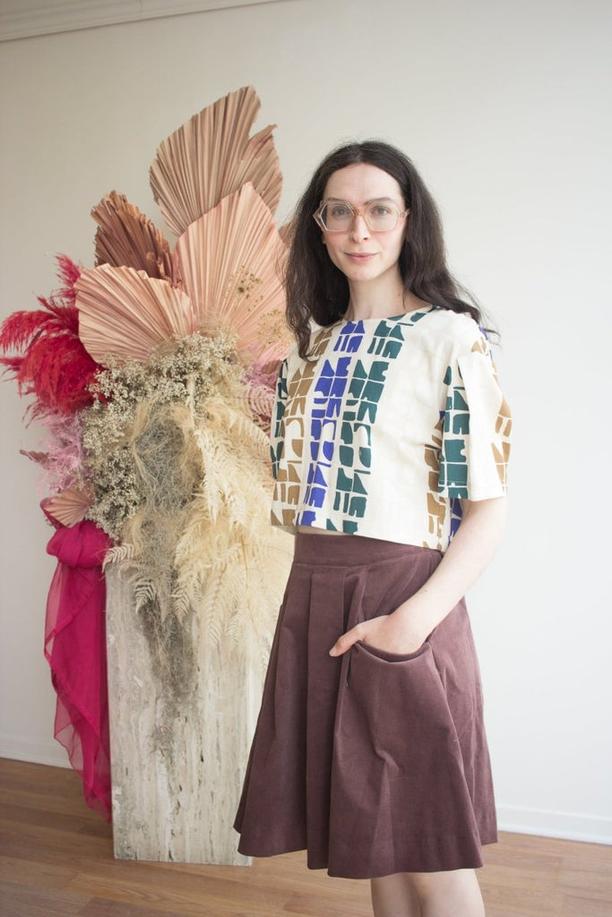 Eve Gravel Toyo Top - Blue Totem or Pink (Online Exclusive) - Victoire BoutiqueEve GravelShirts & Tops Ottawa Boutique Shopping Clothing