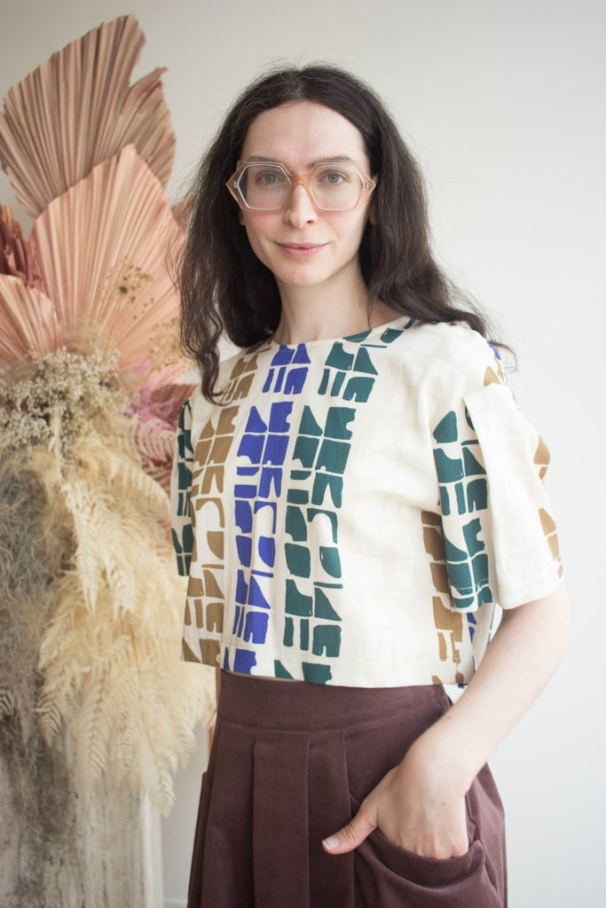 Eve Gravel Toyo Top - Blue Totem or Pink (Online Exclusive) - Victoire BoutiqueEve GravelShirts & Tops Ottawa Boutique Shopping Clothing