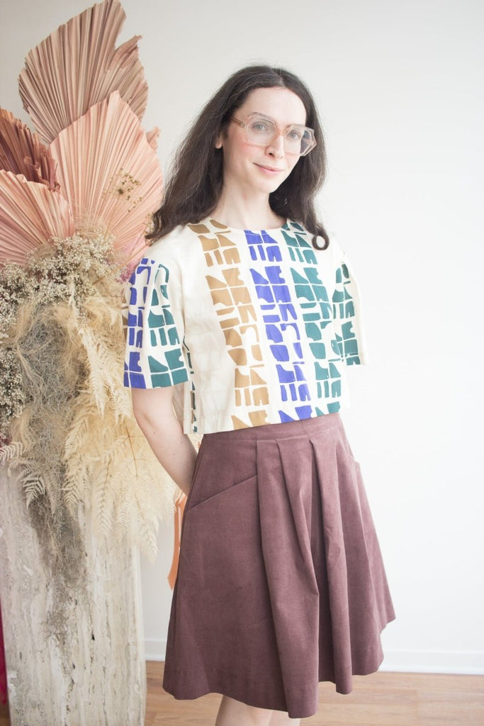 Eve Gravel Toyo Top - Blue Totem or Pink (Online Exclusive) - Victoire BoutiqueEve GravelShirts & Tops Ottawa Boutique Shopping Clothing