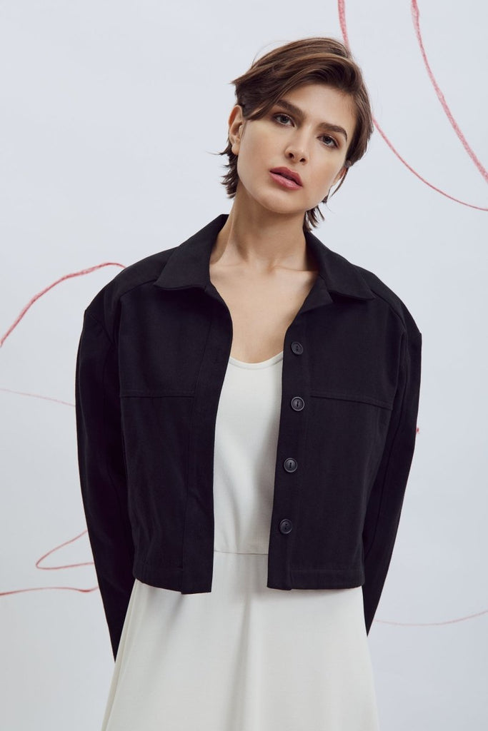 Eve Gravel Zaria Jacket - Emerald or Black (Online Exclusive) - Victoire BoutiqueEve GravelOuterwear Ottawa Boutique Shopping Clothing