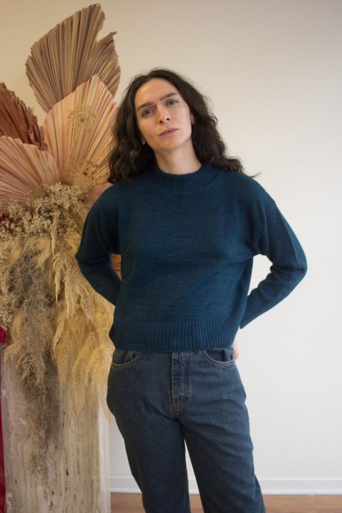 Eve Gravel Zephyr Knit - Bue (Online Exclusive) - Victoire BoutiqueEve Gravelknits Ottawa Boutique Shopping Clothing