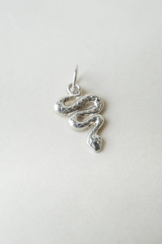 Foe & Dear Snake Charm Necklace (Silver) - Victoire BoutiqueFoe & DearNecklaces Ottawa Boutique Shopping Clothing