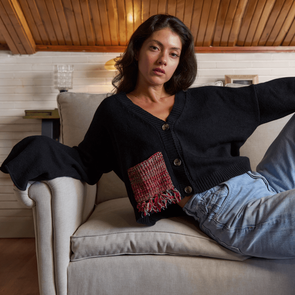 Givéh Black Melo Cardi - Victoire BoutiqueGivéhknits Ottawa Boutique Shopping Clothing