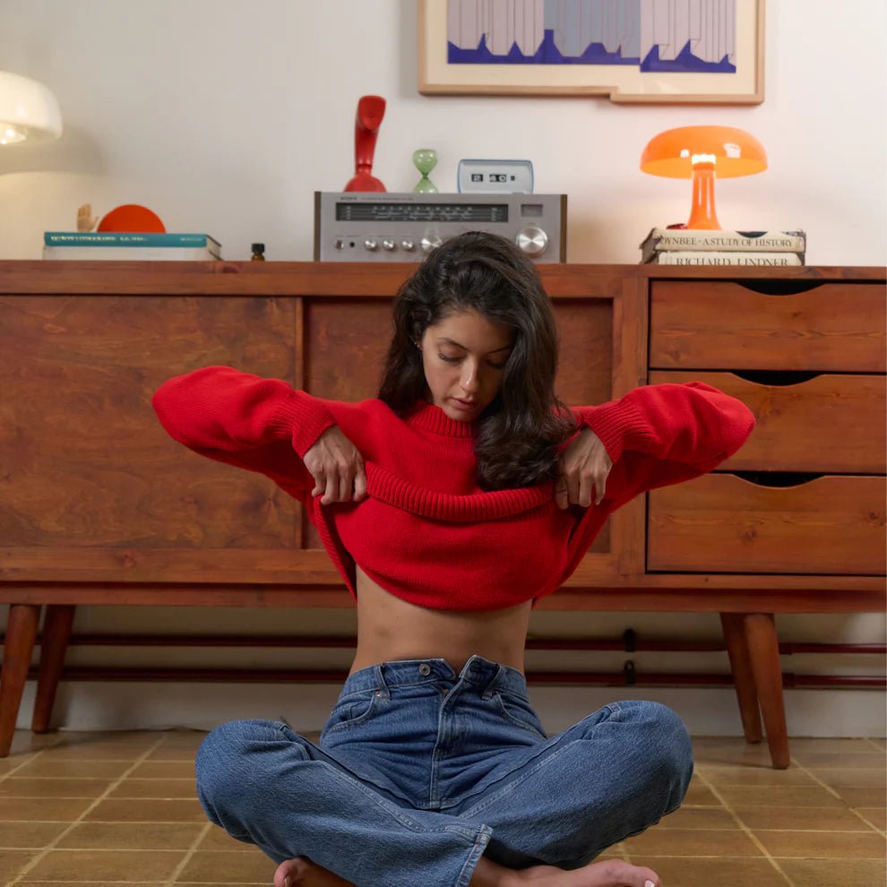 Givéh Red Crew Sweater - Victoire BoutiqueGivéhSweater Ottawa Boutique Shopping Clothing