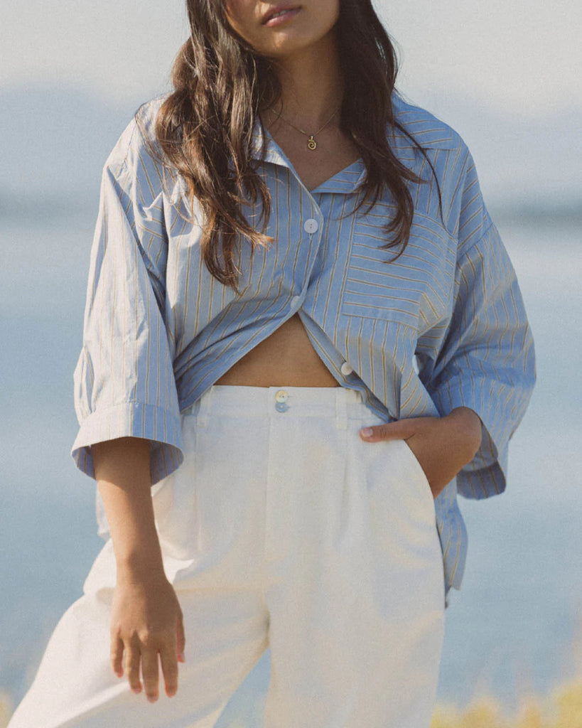 Harly Jae Haven Blouse (Editor's Stripe) - Victoire BoutiqueHarly JaeTops Ottawa Boutique Shopping Clothing