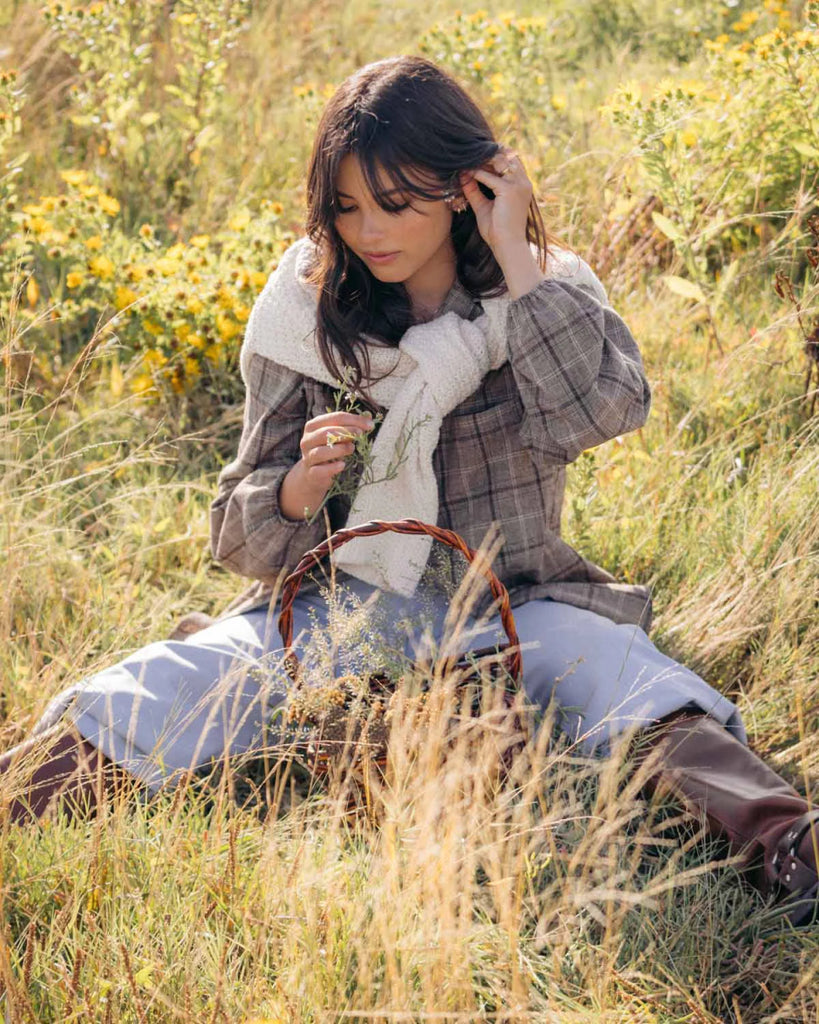 Harly Jae House Blouse (Brown Plaid) - Victoire BoutiqueHarly JaeTops Ottawa Boutique Shopping Clothing