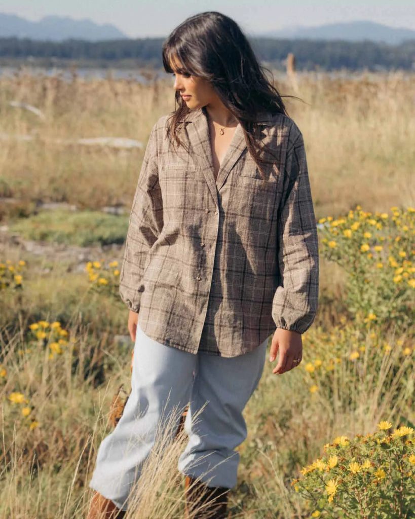 Harly Jae House Blouse (Brown Plaid) - Victoire BoutiqueHarly JaeTops Ottawa Boutique Shopping Clothing