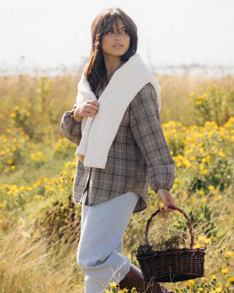 Harly Jae House Blouse (Brown Plaid) - Victoire BoutiqueHarly JaeTops Ottawa Boutique Shopping Clothing