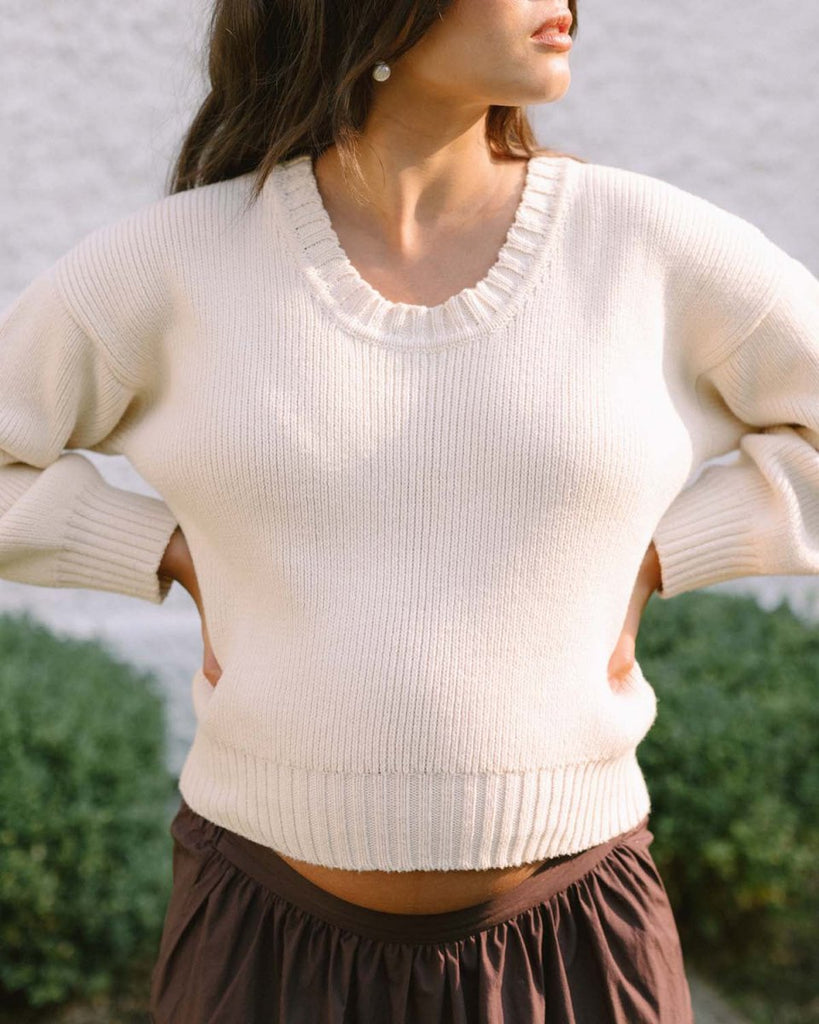 Harly Jae Meadow Groove Sweater (Cream) - Victoire BoutiqueHarly JaeSweater Ottawa Boutique Shopping Clothing